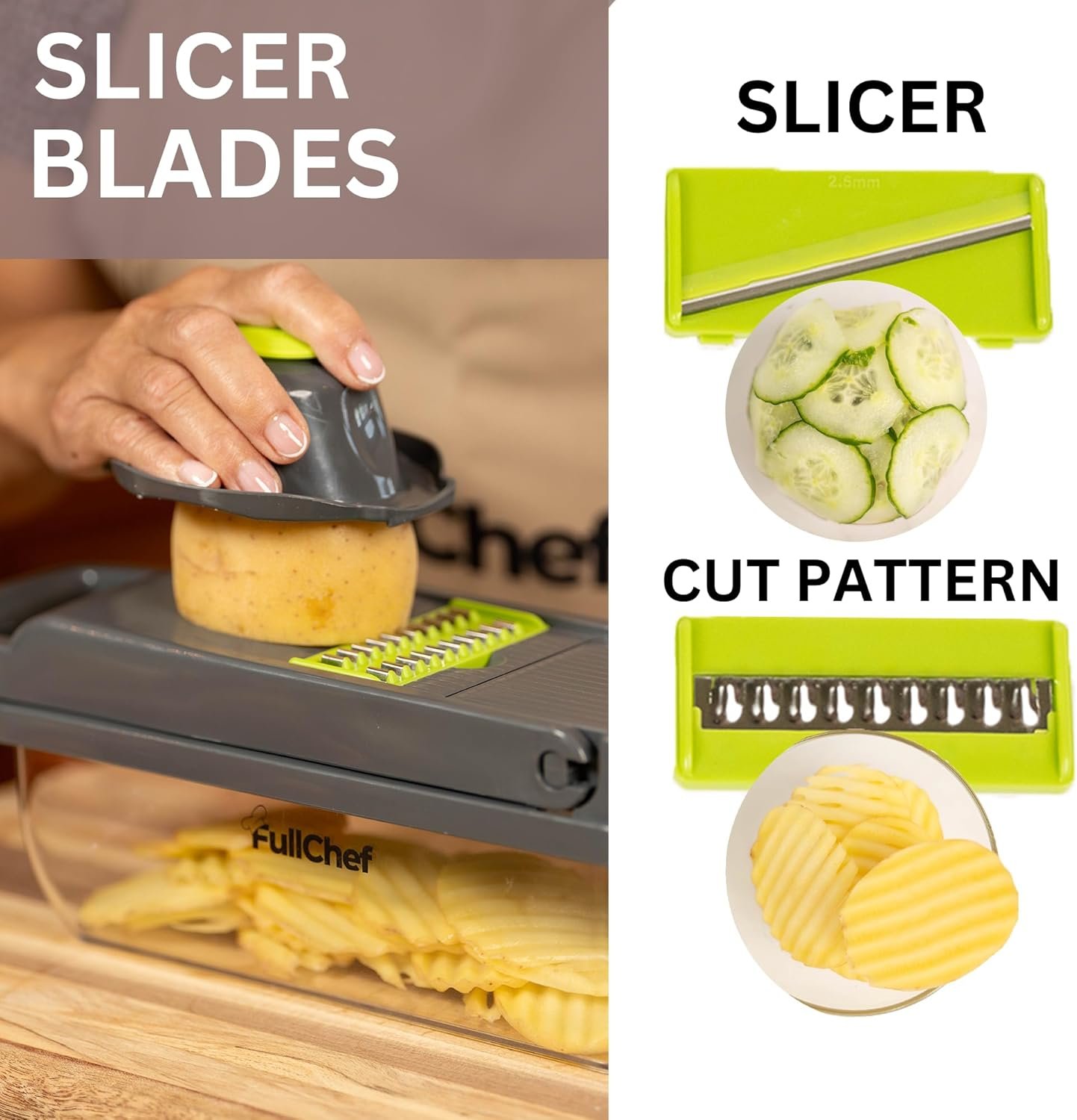 Vegetable Chopper, 14 in 1 Multi-functional Mandoline Pro Slicer/Grater with Container, Large, Gray - Image 3