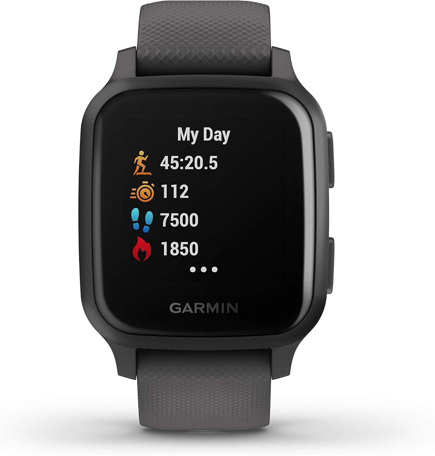 Garmin 010-02427-00 Venu Sq, GPS Smartwatch with Bright Touchscreen Display, Up to 6 Days of Battery Life, Slate Aluminum Bezel with Shadow Gray Case and Slate Silicone Band - Image 3