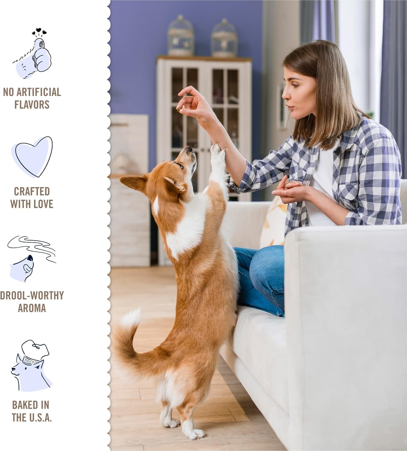 Three Dog Bakery Soft Baked PB&J Bites, Peanut Butter & Strawberry Flavor, Premium Treats for Dogs, 8 Ounce Box, brown (320035) - Image 5