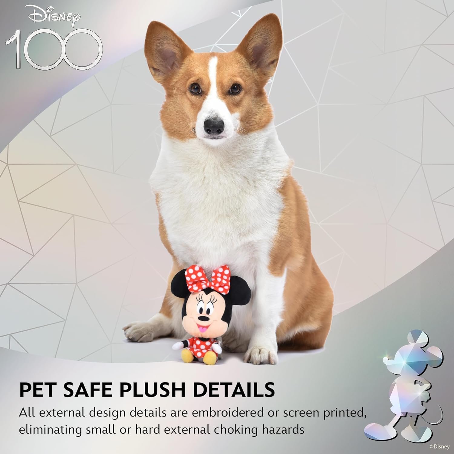 Minnie Mouse Plush Squeaky Dog Toy 6in | Disney Dog Toys | Plush Squeaker Toy for Dogs Inspired by Minnie Mouse, Disney Mickey and Friends - Image 4