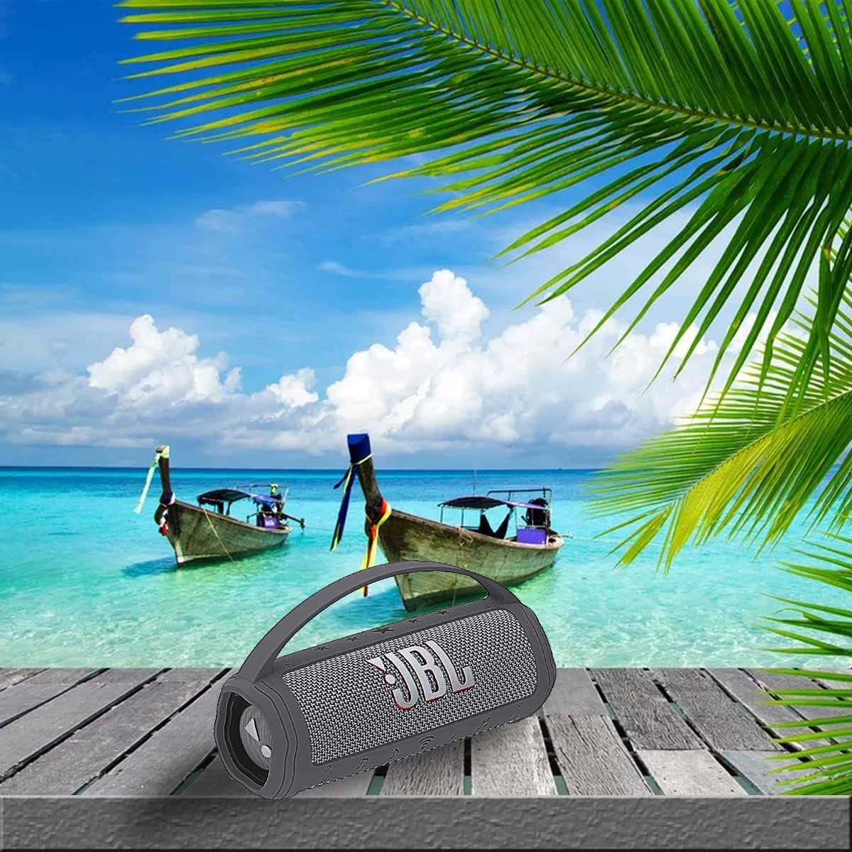 Silicone Cover Case for JBL Flip 6 Portable Bluetooth Speaker, Protective Carrying Case for JBL Flip 6 Speaker Accessories (Only Case) (Grey Case) - Image 6