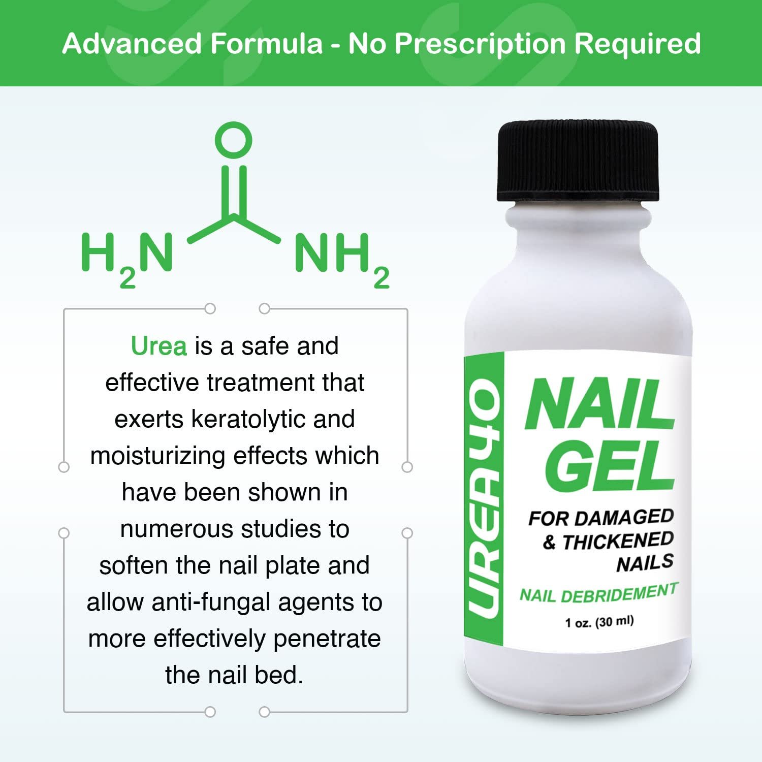 Urea Nail Gel - Softens Cracked Heel Calluses & Thick Toenails - Repairs Fungal Damaged, Yellow, Discolored Nails – Highly Effective & Quick-Dry Fingernails & Toenail Fungus Treatment | Made in USA - Image 6