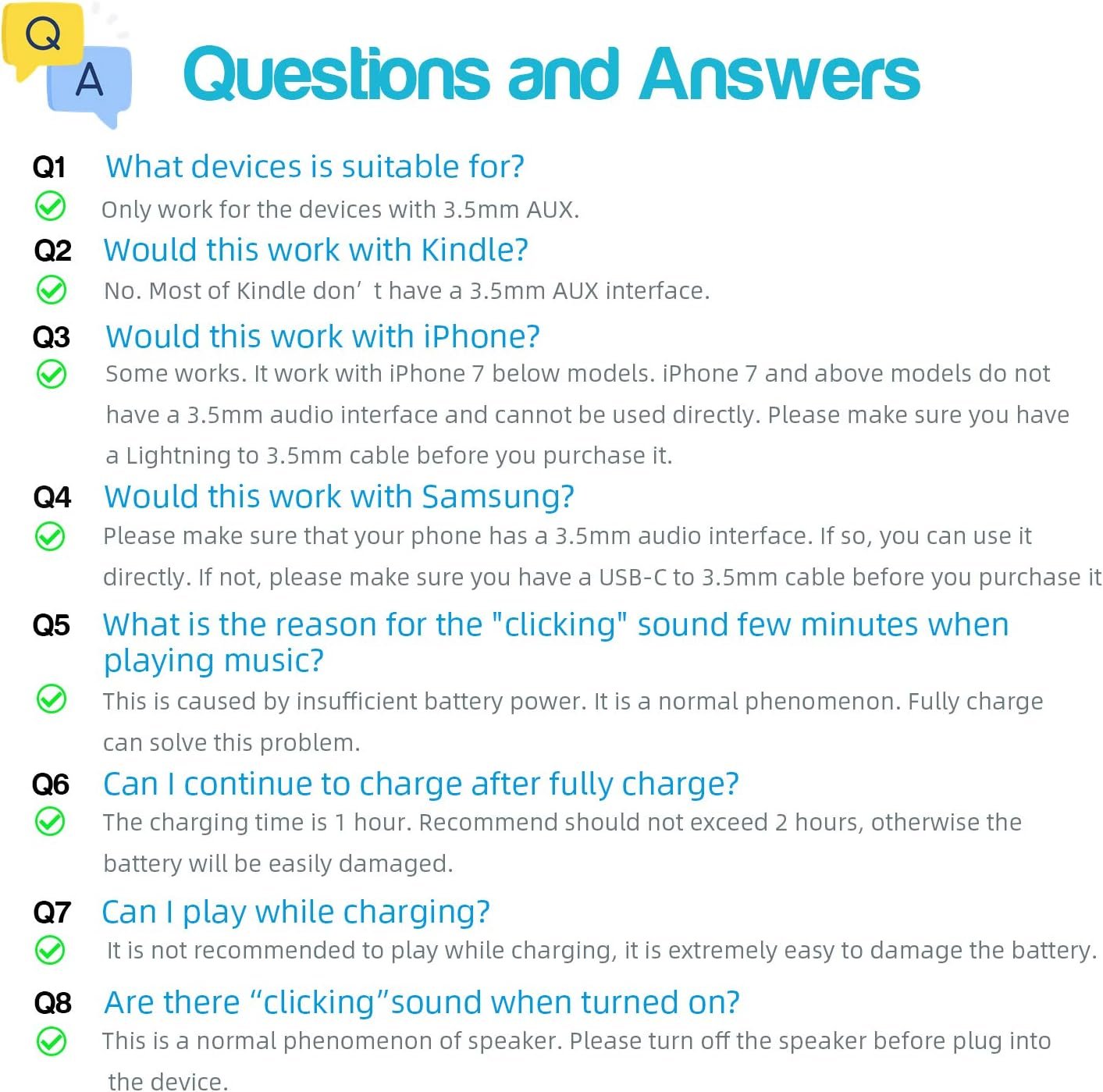 Mini Portable Speaker, 3W Mobile Phone Speaker Line-in Speaker with 3.5mm AUX Audio Interface for Smartphone/Tablet/Computer - Image 8