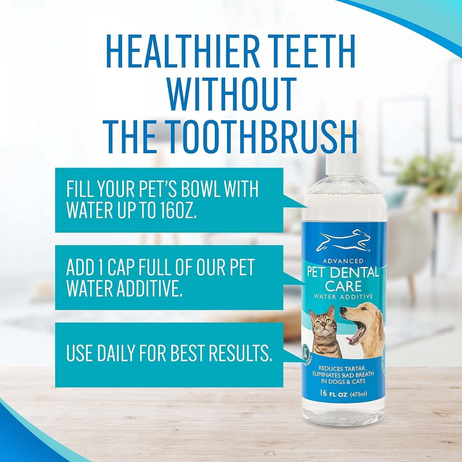 Emmy's Best EBPP Advanced Pet Dental Care Water Additive - Premium Cat & Dog Dental Care and Dog Breath Freshener - No Brush Formula Tartar & Plaque Remover for Dogs Teeth - Image 5