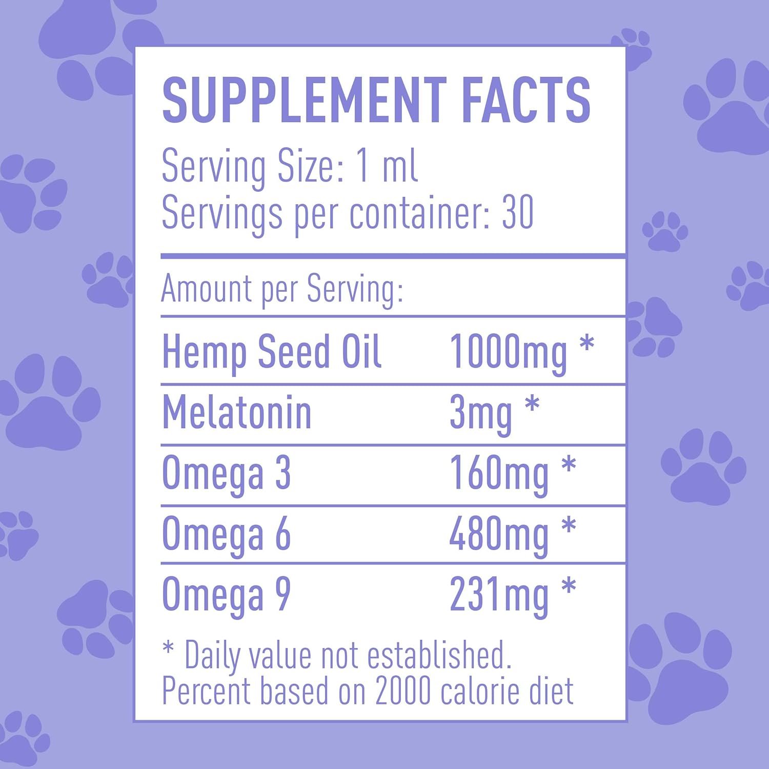 Nature's Synergy Melatonin and Hemp Oil for Dogs, Cats & Pets, Calming Sleep Support, Omega Fatty Acids for Hip and Joint Support, Skin and Coat Health, Stress from Travel, Separation, 1 Oz - Image 9