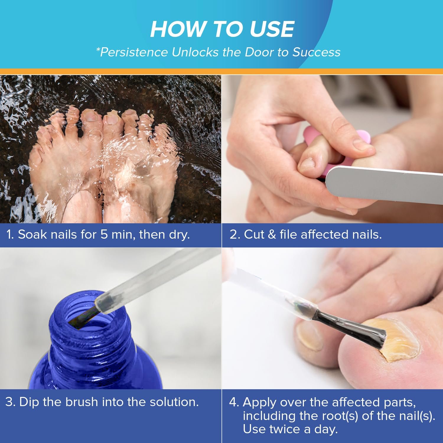 Toenail Fungus Treatment for Nail Repair: Toenail Fungus Treatment Extra Strength for Athlete's Foot of Discolored Damaged Nails Care At Home (30ml) - Image 6