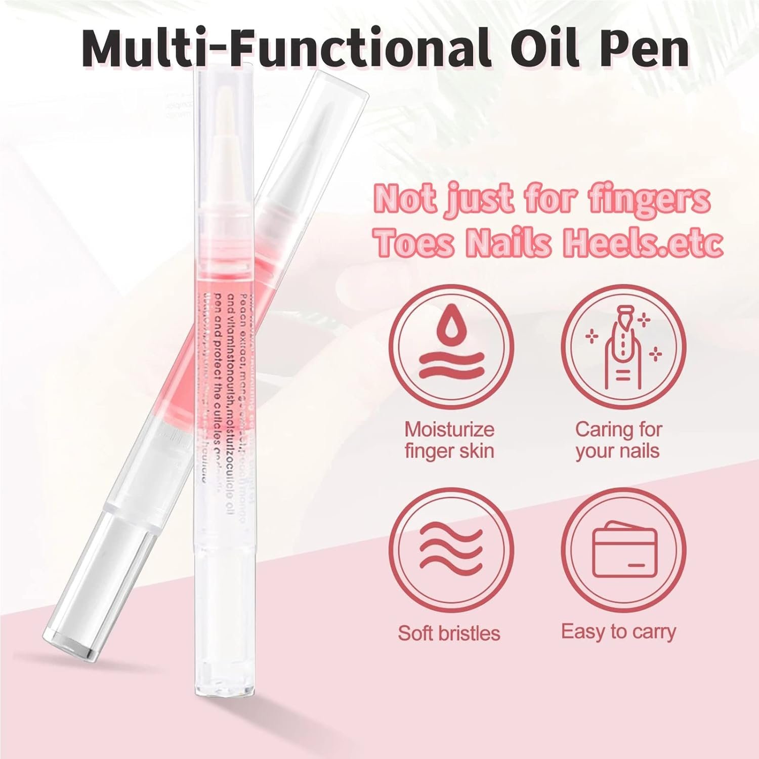 6Pcs Cuticle Oil for Nails, Cuticle Oil Pen Bulk, Moisturizing Cuticle Softner, Nail Growth Treatment, Cuticle Protectors, Nail Strengthener, Nail Care Set for Thin, Damaged, Cracked, Peeling Nails - Image 3