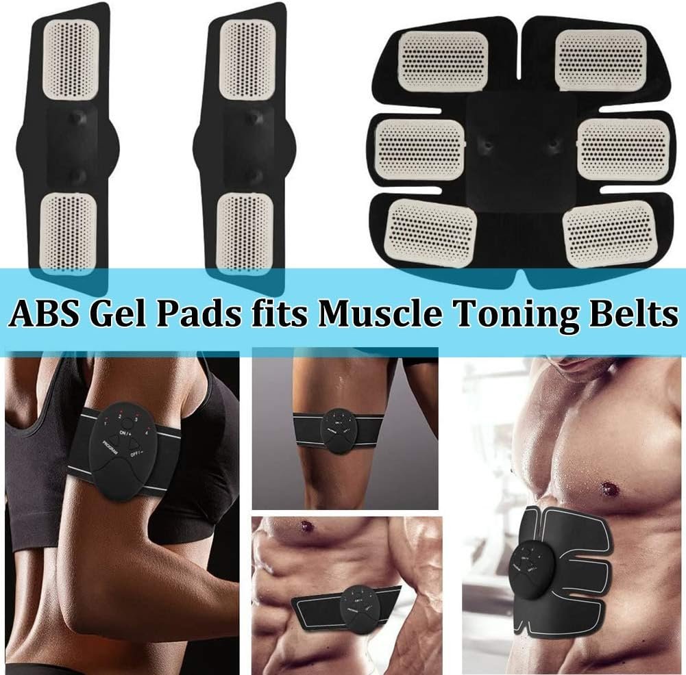KASBEE ABS Gel Pads, 50PCS Muscle Stimulator Pads Replacement for Ultimate Muscle EMS Toner Abdominal Belt Belly Thigh Flab Arm Leg Waist Workout Trainer Machine - Image 8