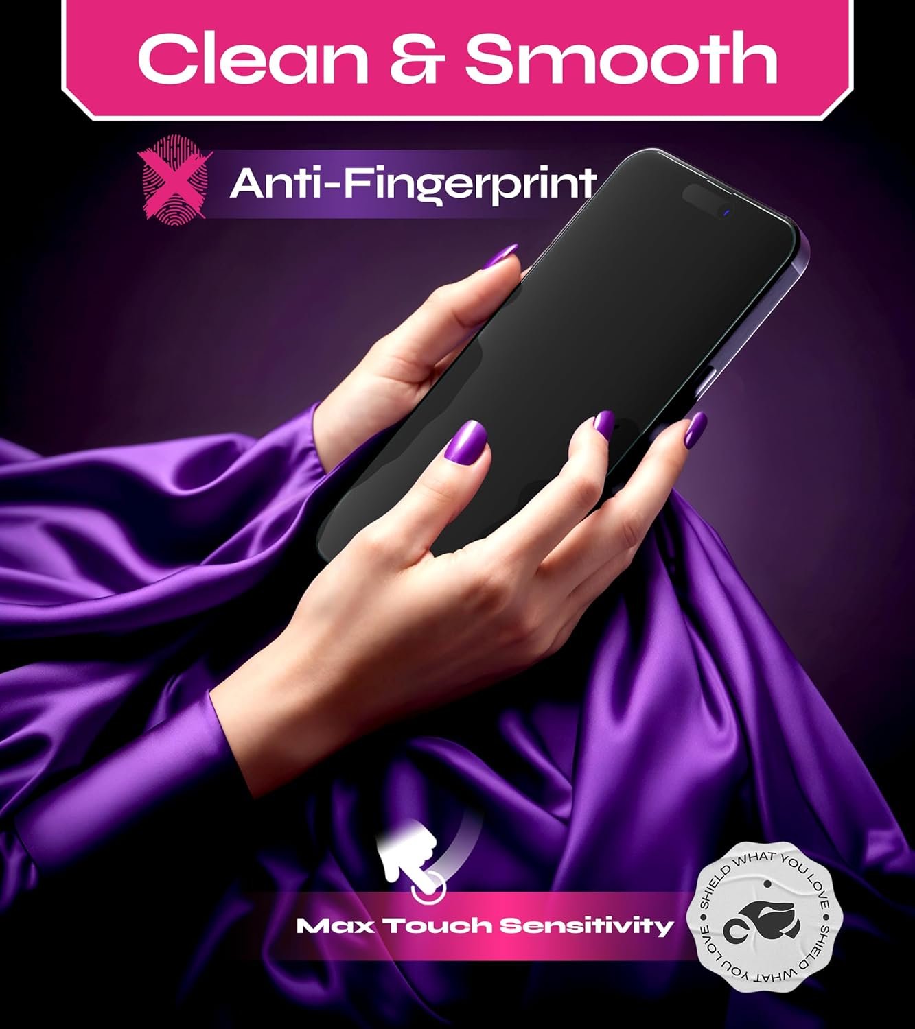 Screen Protector compatible with iPhone 15/16 (2Pack), Easy Auto-Align Install Kit, 6.1" Tempered Glass, 9H Hardness, Ultra HD Clear, Case Friendly, EasyShield - Image 8