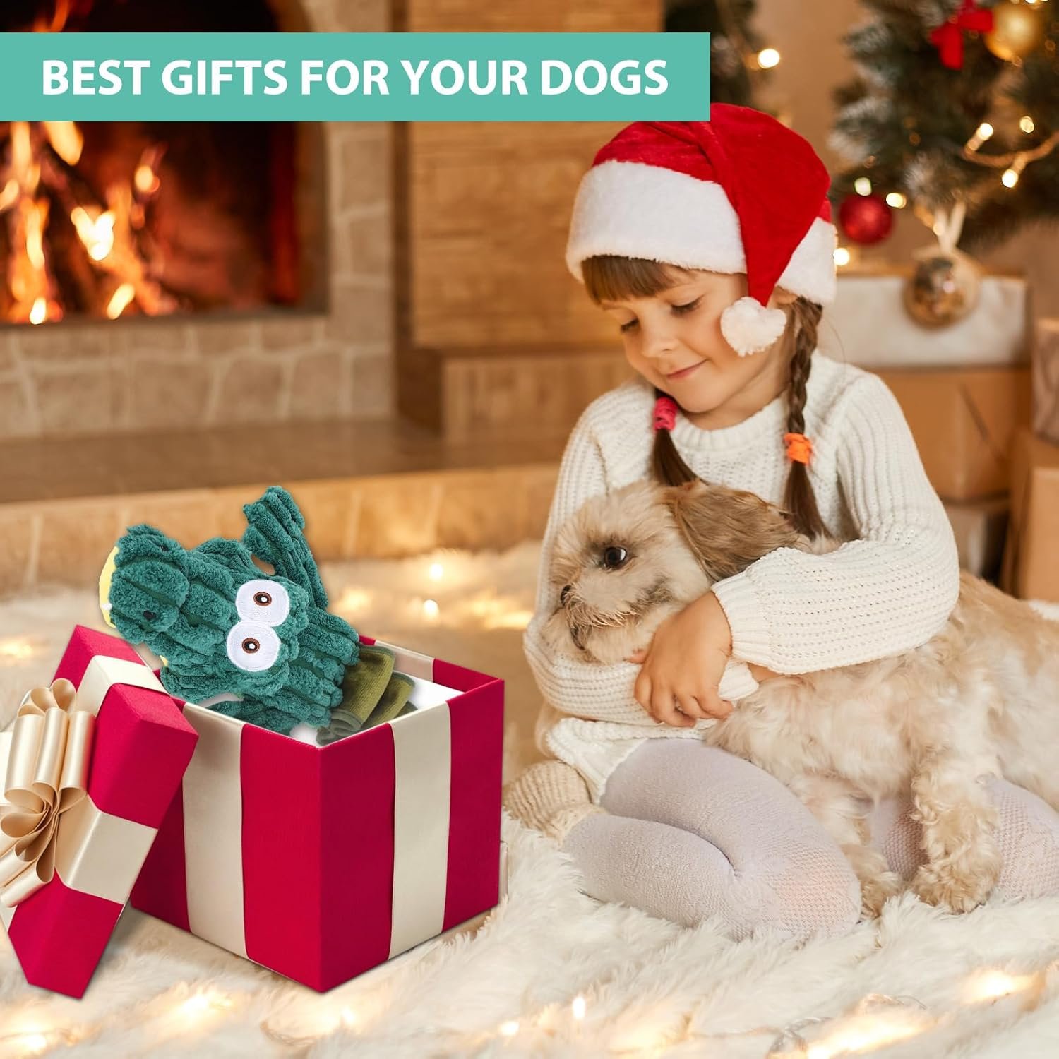 Squeaky Dog Toys for Large Dogs, Cute Puppy Toys, Plush Stuffed Pet Dog Toys with Crinkle Paper, Interactive Tug of War Dog Toys to Keep Them Busy for Small Medium Big Dogs - Image 8