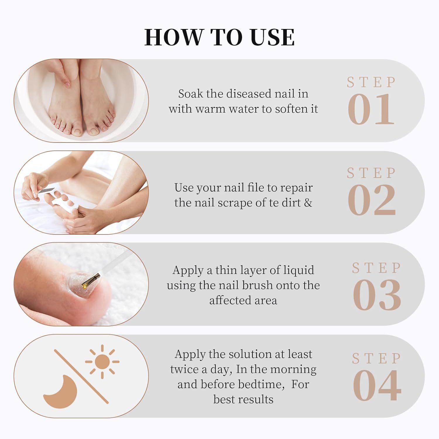 Extra Strength Toenail Fungus Treatment For Toenail Or Fingernail, Fast Acting Nail Repair Liquid for Damaged & Discoloration Nail with Nail File-d8 - Image 5