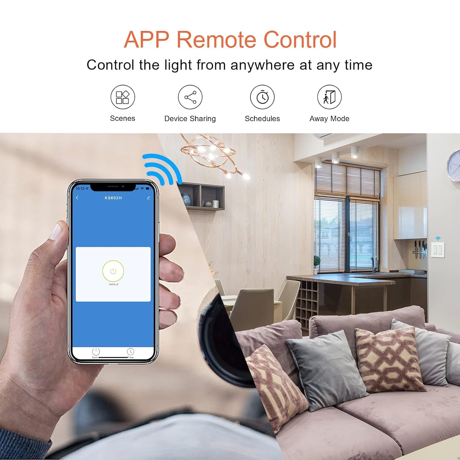 Smart Switch 3Gang Smart Light Switch 3 Gang Milfra 2.4Ghz in-Wall Smart Switch Alexa WiFi Switch Work with Alexa Google Assistant,Need Neutral Wire,Single-Pole Only - Image 5