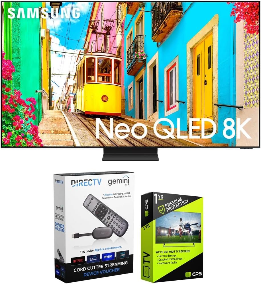 SAMSUNG QN65QN800D 65 Inch Neo QLED 8K Smart TV (2024 Model) Bundle with Redeemable DIRECTV Gemini Air Streaming Device and 1 YR CPS Enhanced Protection Pack - Image 2