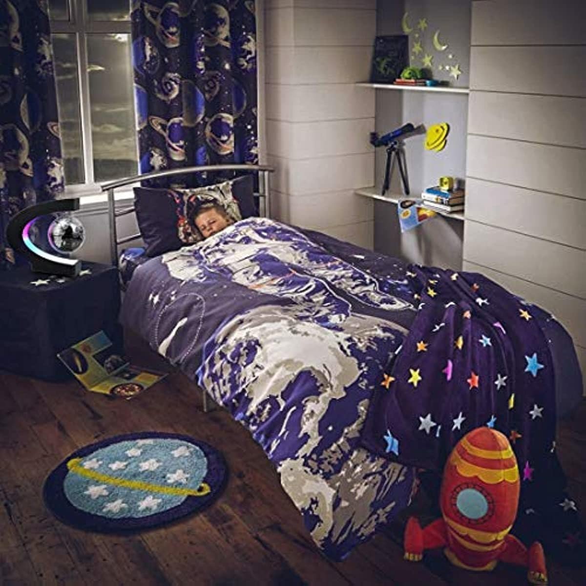 Magnetic Levitating Globe with LED Light, Tech Gift for Men, Boys, Girls, Birthday Gift for Kids, Floating World Globe Desk Decor, Black - Image 6