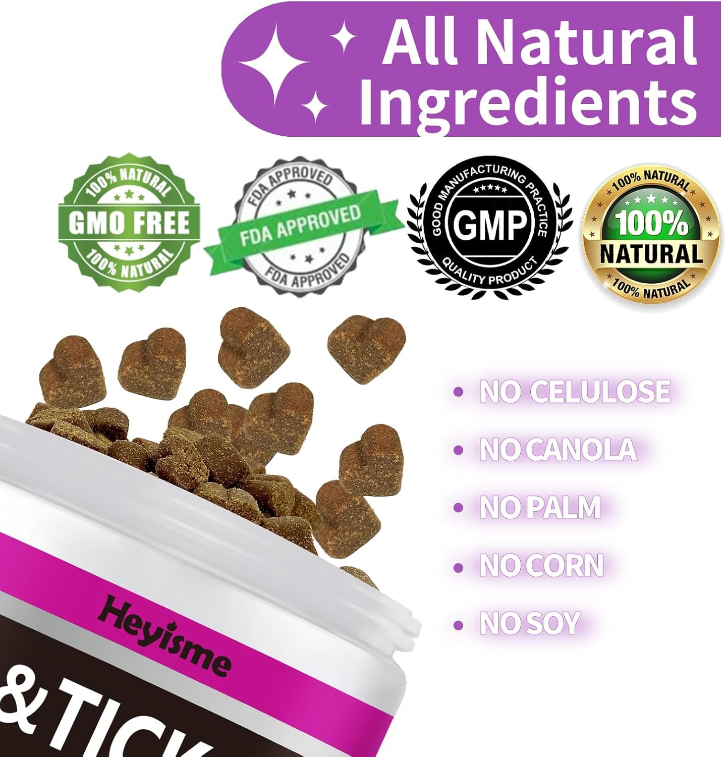 Flea and Tick Prevention for Dogs Chewables, Natural Dog Flea and Tick Control Supplement, Flea Treatment for Dogs, Oral Flea and Tick Chews Treats for All Breeds and Ages (Chicken, 120 Chews) - Image 6