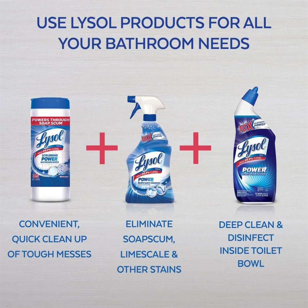 Lysol - 1920090036 Power Bathroom Cleaner Spray, 22oz (Pack of 1) - Image 6