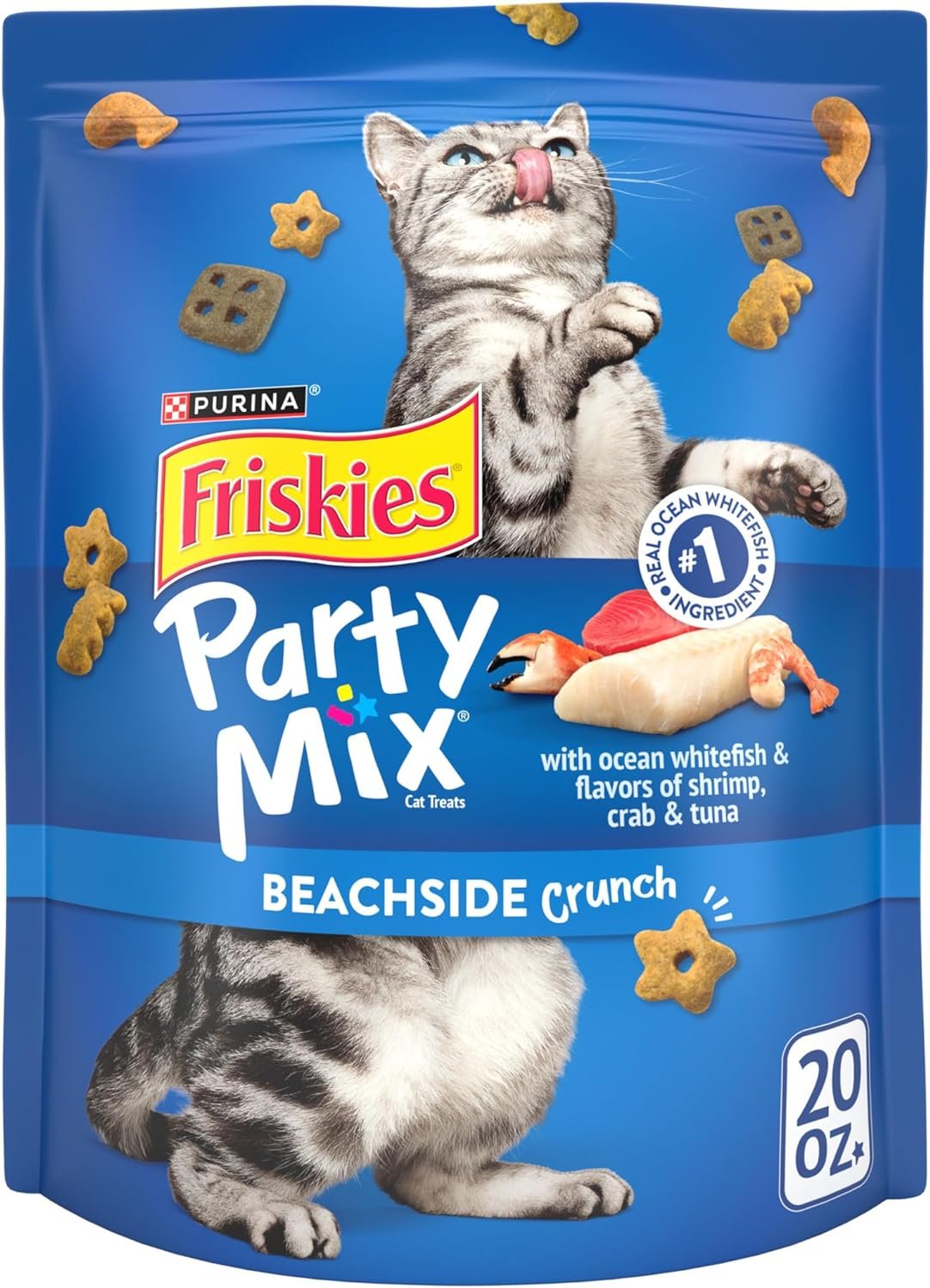 Purina Friskies Cat Treats, Party Mix Beachside Crunch - 20 oz. Pouch - Image 2