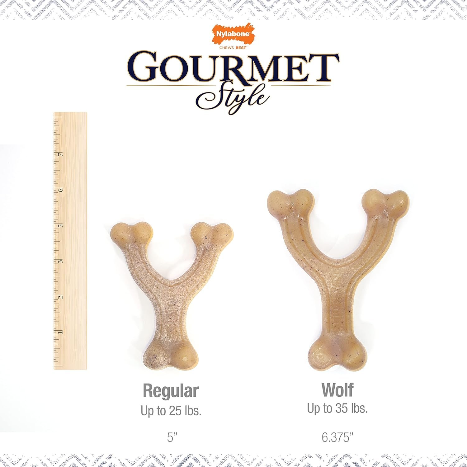 Nylabone Gourmet Style Strong Chew Wishbone Dog Chew Toy, Chicken Flavor, Large/Giant (1 Count) - Image 7