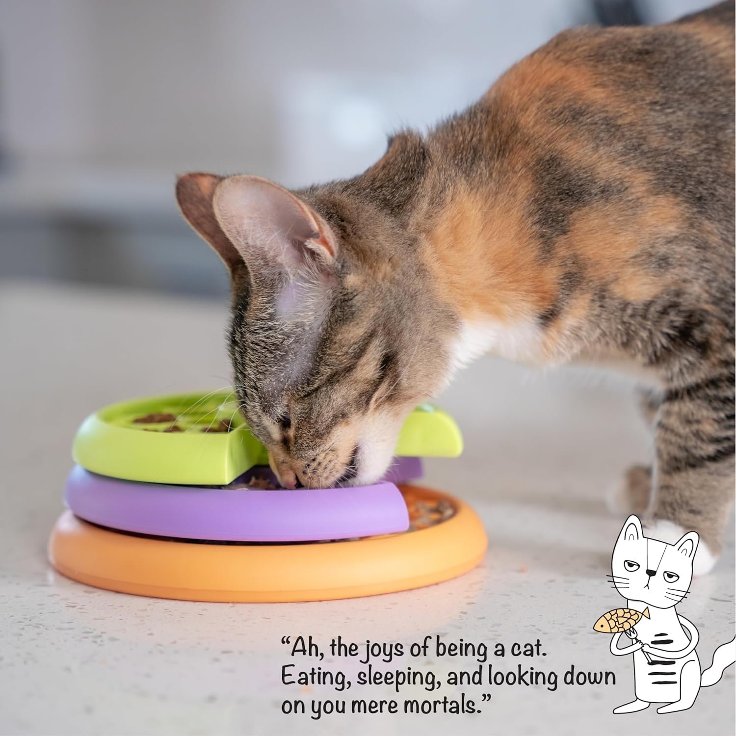 Catstages Kitty Lickin' Layers Multilayered Cat Fun Feeder Cat Treat Puzzle - Image 7