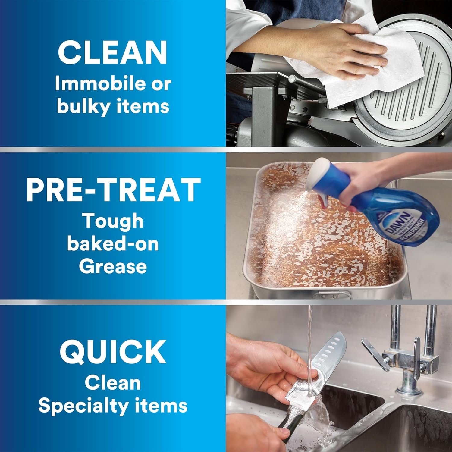 Dawn Professional Heavy-Duty Platinum Powerwash Dish Spray Starter Kit, Fresh, 16 Fl Oz, Blue, Pack Of 6 Starter Kits - Image 8