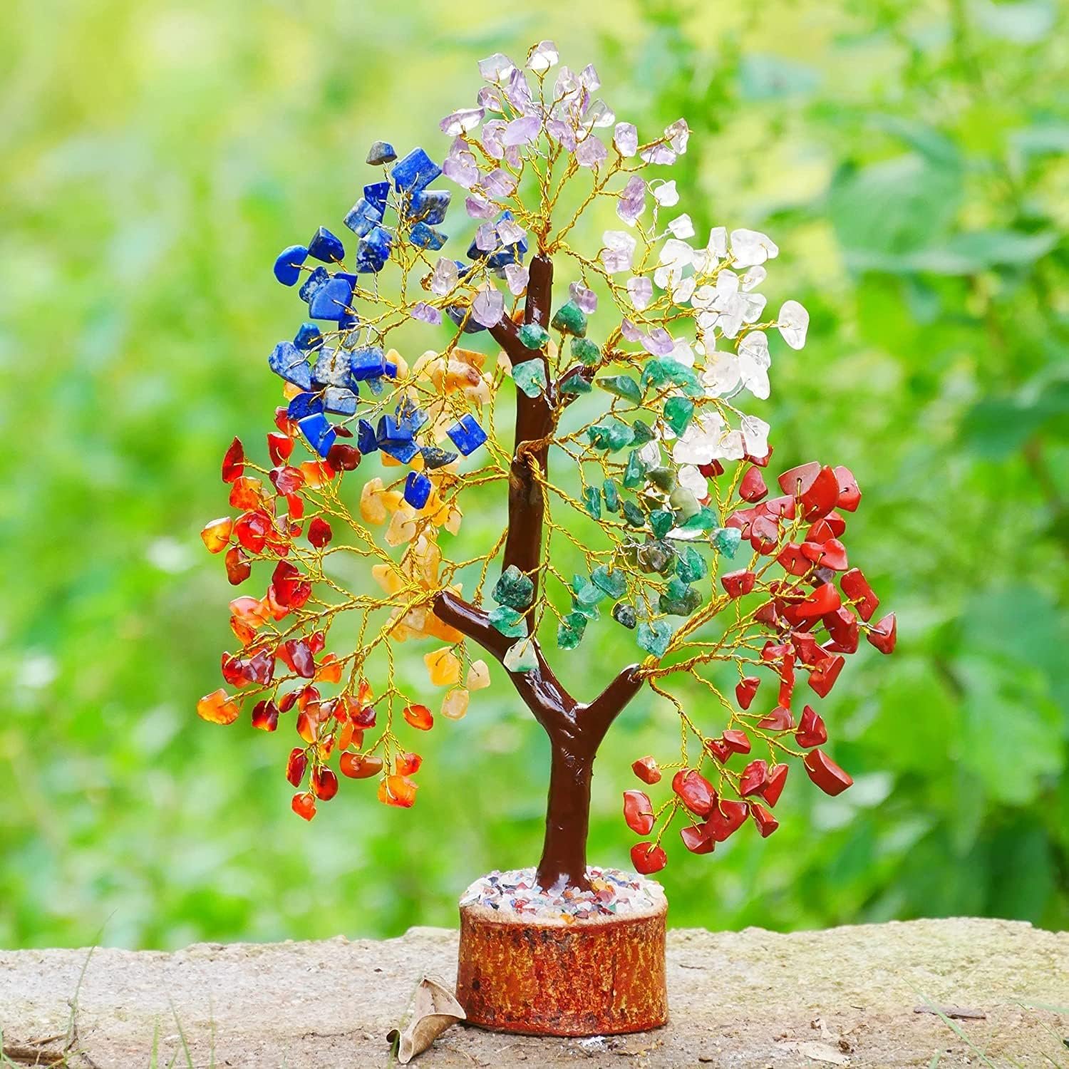 Chakra Tree - 7 Chakra Tree- Chakra Decor - Tree of Life Chakra Stones - Meditation Decor - Gemstone Tree - Crystals and Gemstones - Crystal Tree for Positive Energy - Crystal Decorations for Home - Image 8