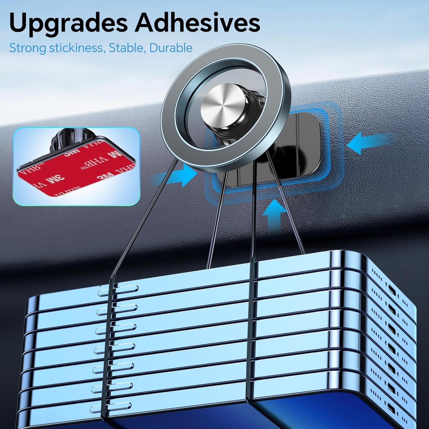 for Magsafe Car Mount【20 Strong Magnets】Magnetic Phone Holder for Car Phone Holder Mount Dash【360°】Cell Phone Holders for Your Car Accessories for Women Men iPhone 16 Pro Max 15 14 13 12 Plus - Image 6