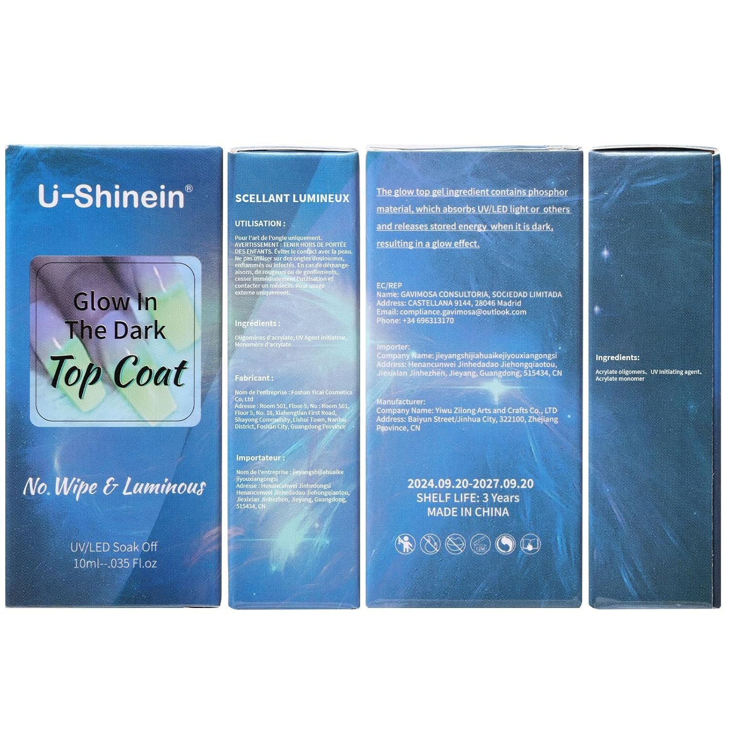 Glow In The Dark Gel, Glow Nail Gel Top Coat, Long-lasting Luminous Nail Gel Top Coat for Nail Art, Transparent Top Coat, UV LED Needed Perfect with Any Colors Salon Pro DIY Home - Image 9
