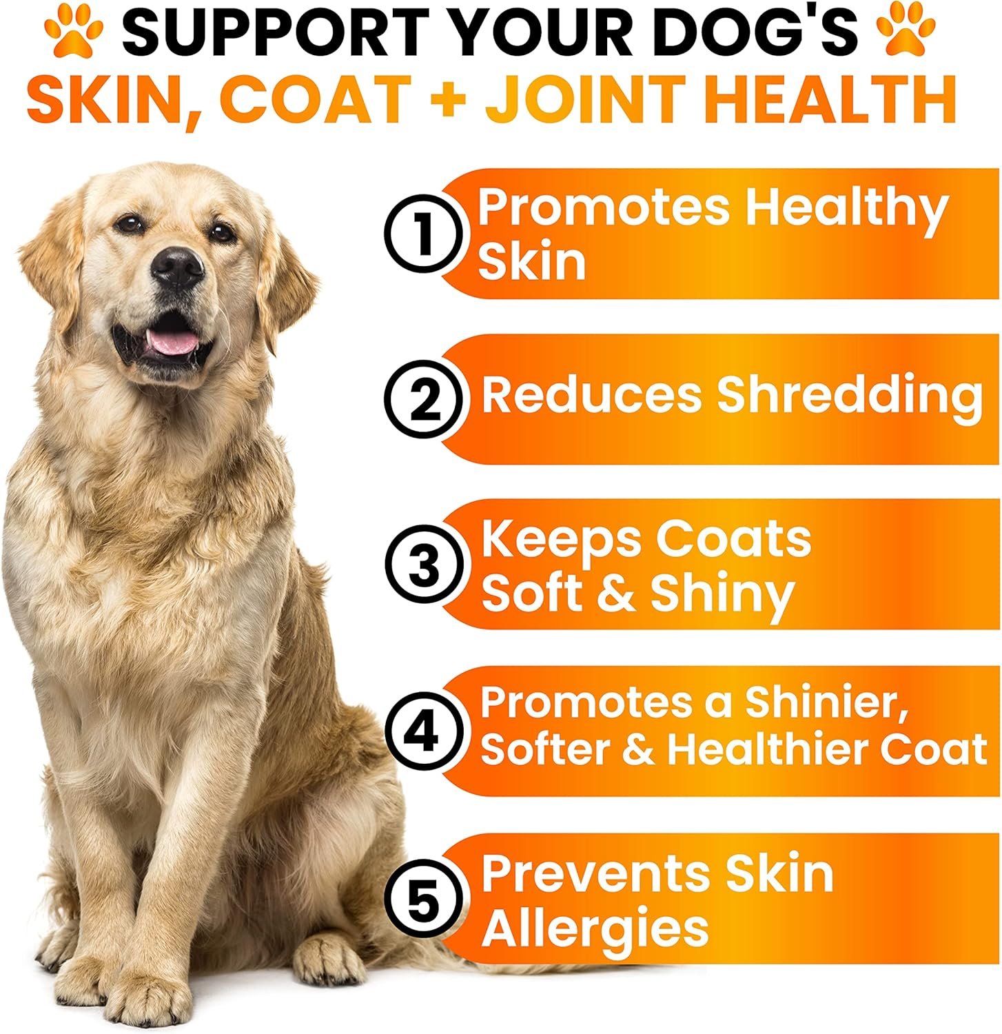 Omega 3 for Dogs - Fish Oil for Dogs Chews - Allergy and Dog Itch Relief - Dog Anti Shedding Supplement - Joint Health Treatment - Dog Skin and Coat Supplement - Salmon Oil - EPA & DHA Fatty Acids - Image 3