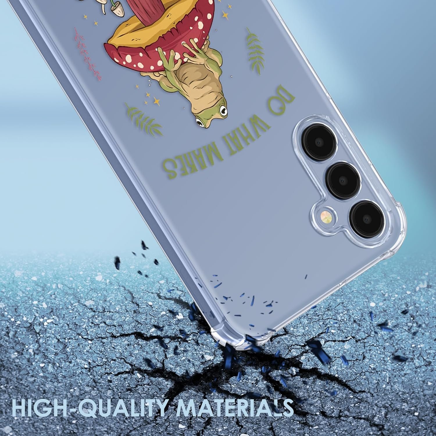 Buleens for Samsung Galaxy A14 5G Case 6.6 Inch - Clear Flexible TPU Women Girls Cute Protection Phone Cover Slim Fit Shockproof Girly Cartoon Design Pattern for Samsung A14 5G Case, Frog - Image 6