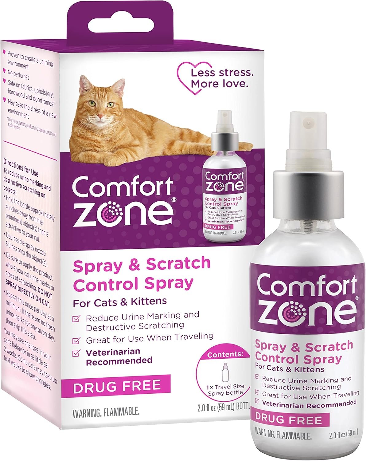 Comfort Zone Cat Calming Spray: Travel Size (2oz) - Image 2