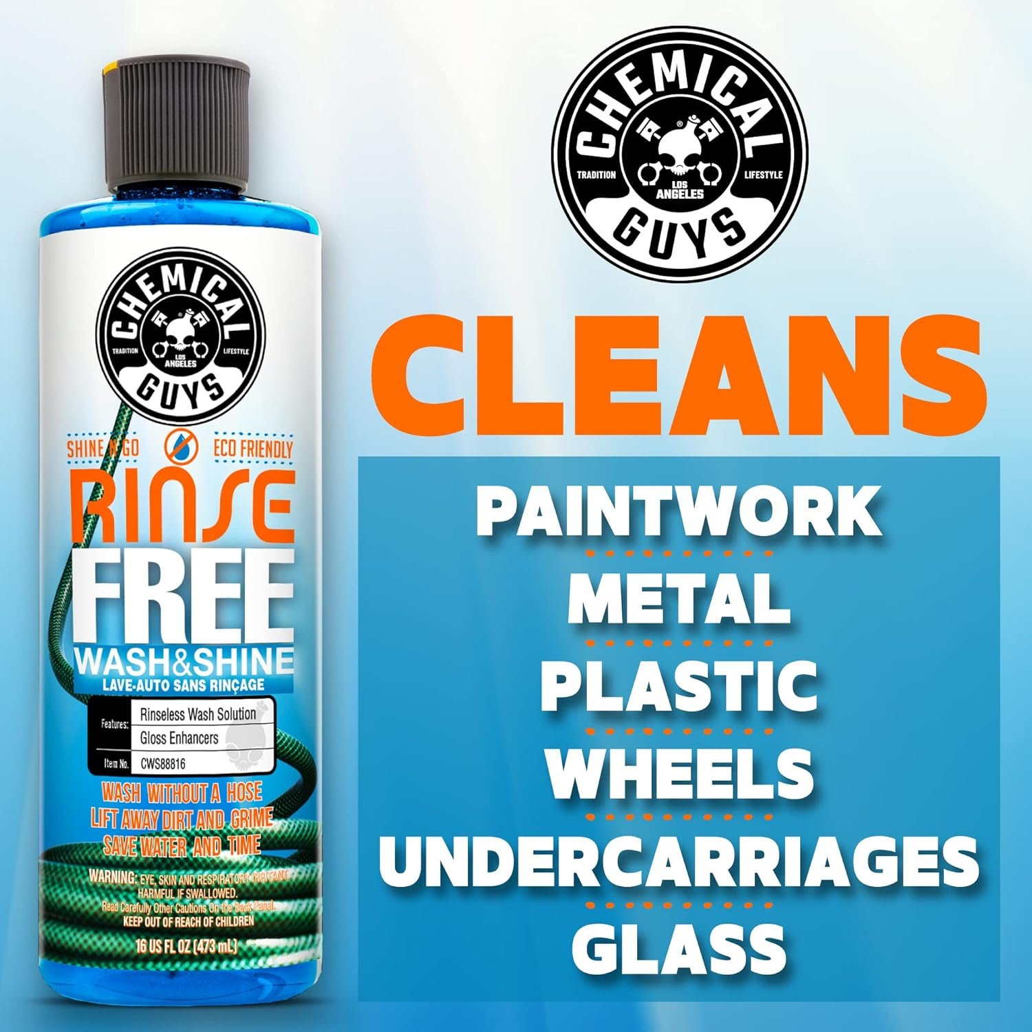 Chemical Guys CWS88864 Rinse-Free Car Wash & Shine Rinseless Soap (Use with Bucket), Safe for Cars, Trucks, SUVs, Motorcycles, RVs & More 64 fl oz (Half Gallon) - Image 12