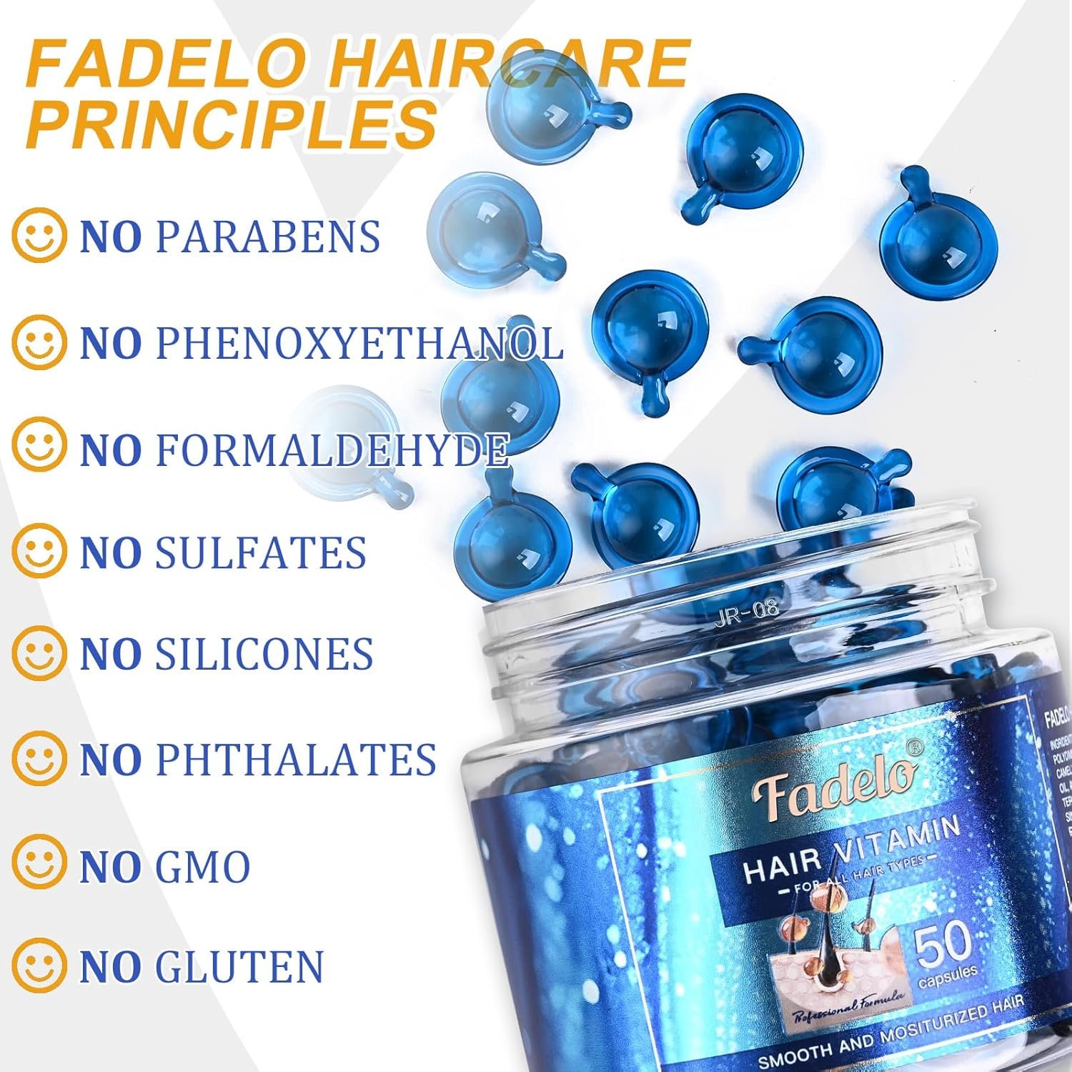 Hair Oil Capluse for Frizzy & Dry Hair, Keratin Styling with Argan, Jojoba & Avocado Oils - No Rinse Serum with Vitamin A C E and Pro B5 - Image 6