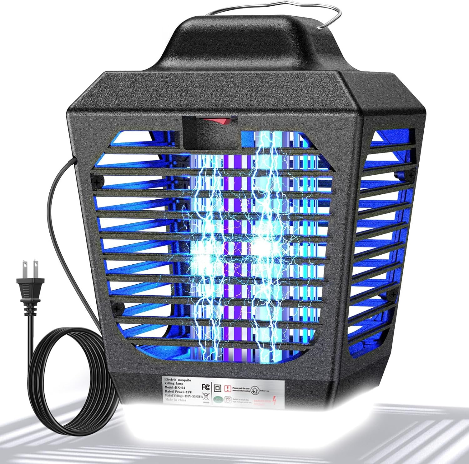 Bug Zapper Outdoor,Two-Color Insect Zapper with LED Light,Waterproof Mosquito Killer,Fly Zapper,Insect Zapper Outdoor Indoor for Home,Kitchen,Backyard,Camping, Brown - Image 2