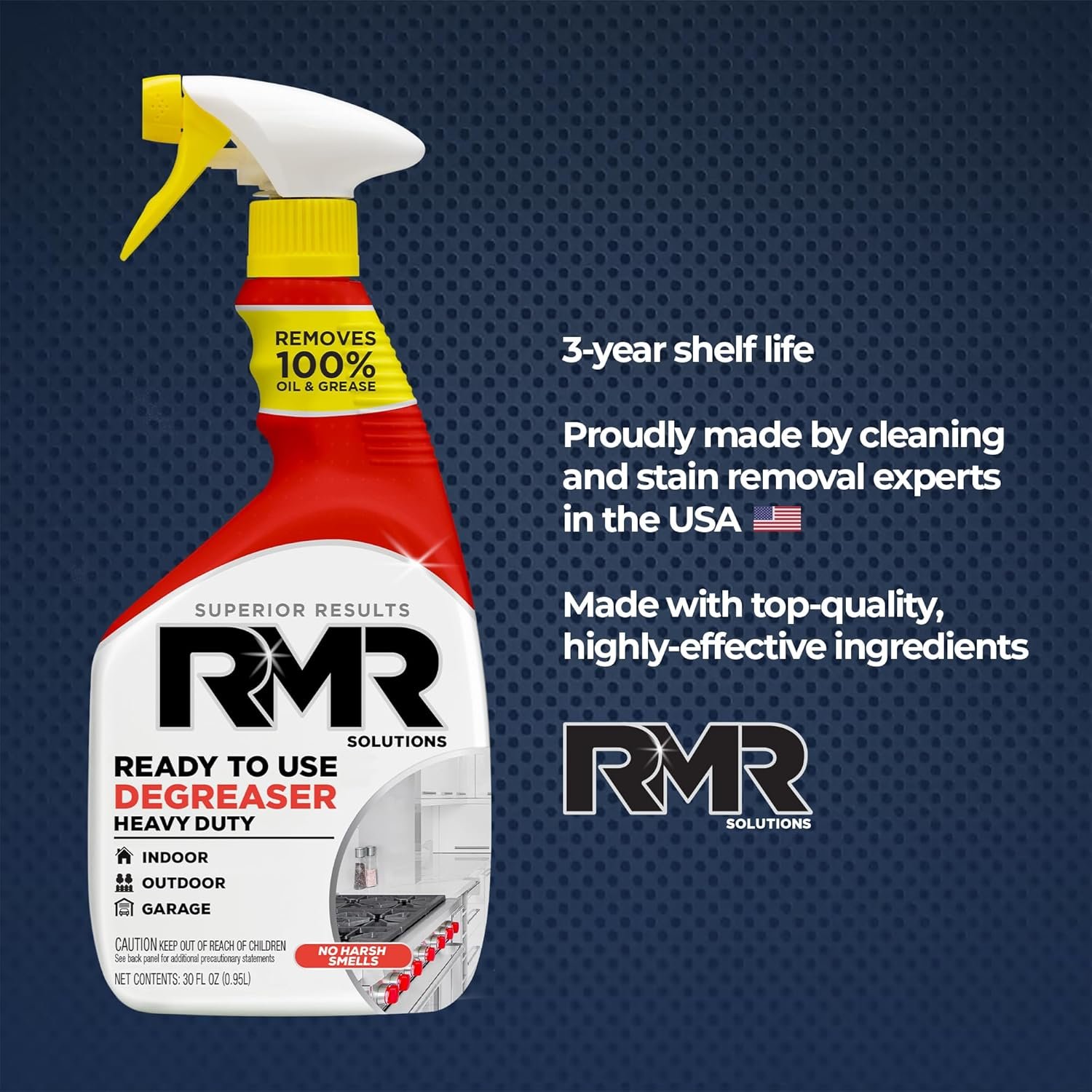 RMR Degreaser and Cleaner - Ready to Use Indoor/Outdoor Formula Works on Contact, For Heavy-Duty Cooking Surfaces, Indoor, Outdoor, Automotive, and Equipment Cleaning, 30 Fluid Ounce - Image 10