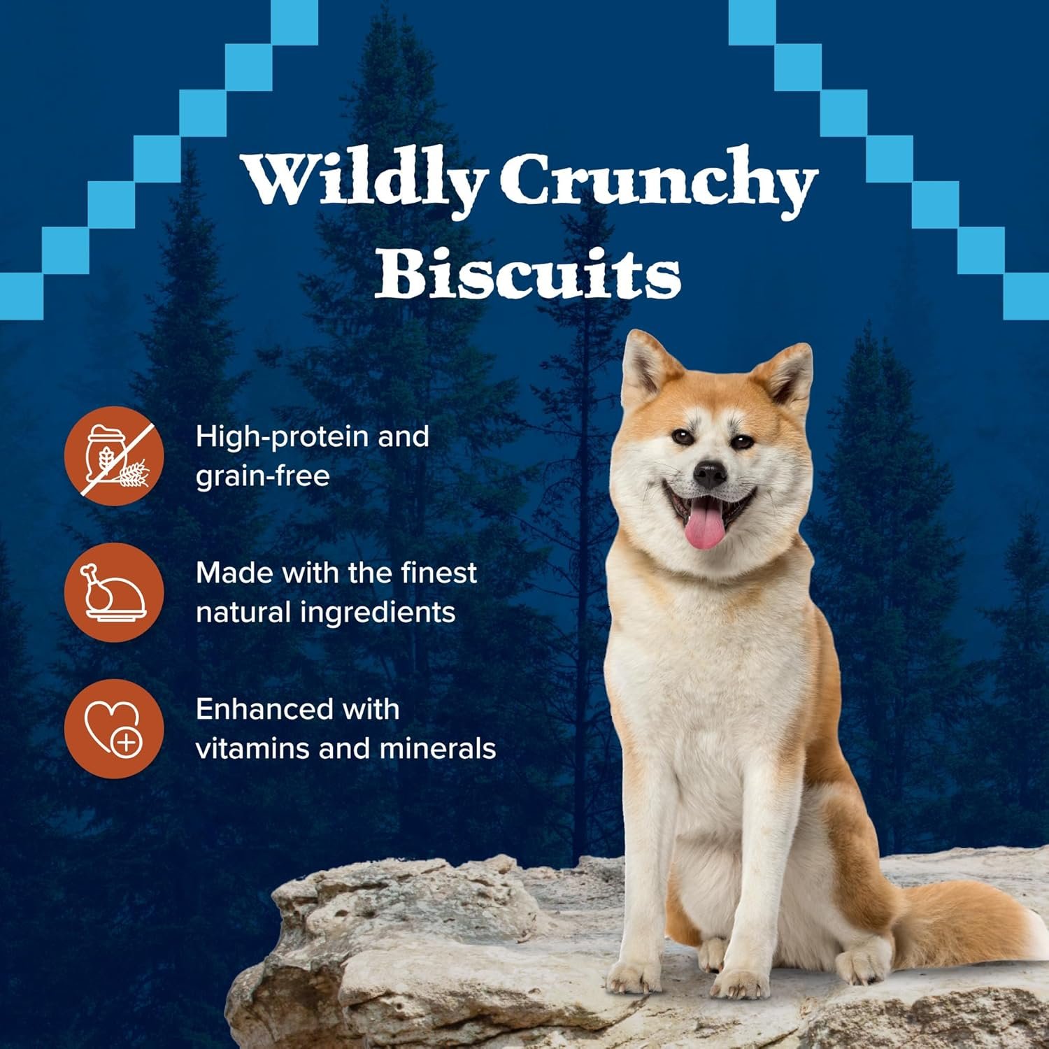 Blue Buffalo Wilderness Trail Treats High Protein Grain Free Crunchy Dog Treats Biscuits, Turkey Recipe, 36-oz box - Image 6