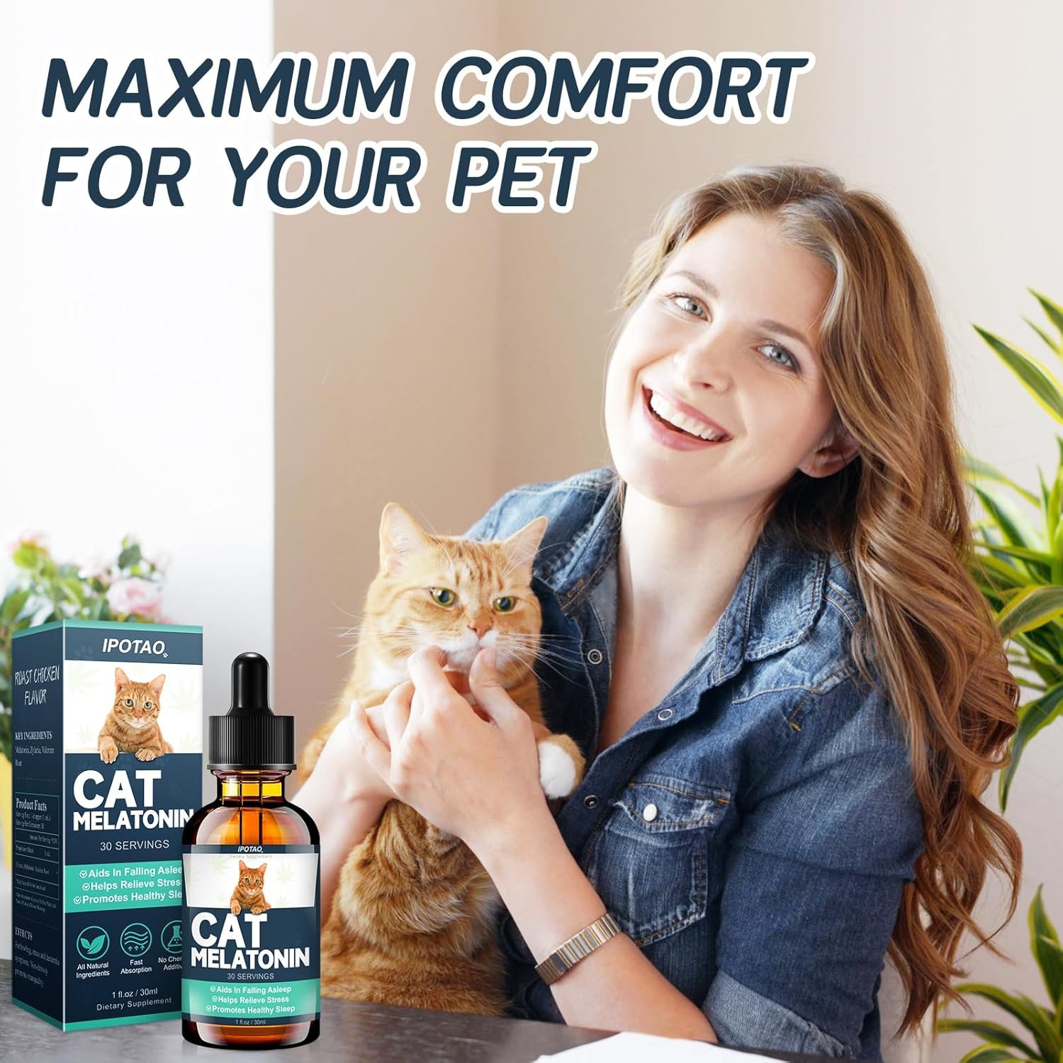 Cat Melatonin - Cat Calming Products for Stress & Anxiety Relief, Melatonin for Cats' Sleep Aid, Cat Relaxer Calming Drops, Support Restful Sleep for Your Cat, 1 fl oz - Image 8