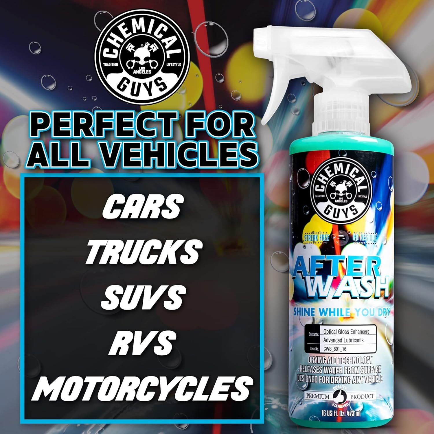 Chemical Guys CWS_801_16 After Wash Sprayable Gloss Boosting Car Wash Drying Aid (Helps Reduce Water Spots), 16 fl. Oz - Image 7