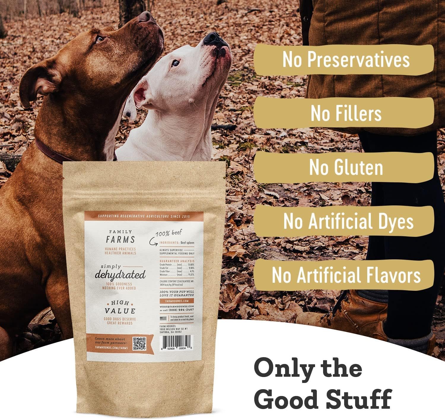 Farm Hounds - Beef Spleen - Premium Natural Beef Spleen Jerky For Dogs - Made From 100% Humanely Raised Cattle - Organ Treat - Great For Training & Treats - No Added Fillers - Made in USA -4oz -1 Pack - Image 7