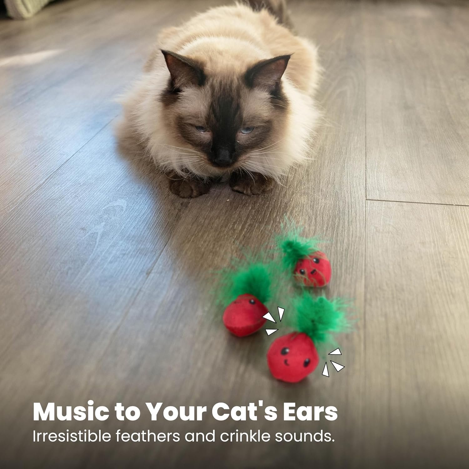 Catstages Straw-Babies Cat Dental Catnip Mesh Toy, Pink - 3 Pack - Image 7