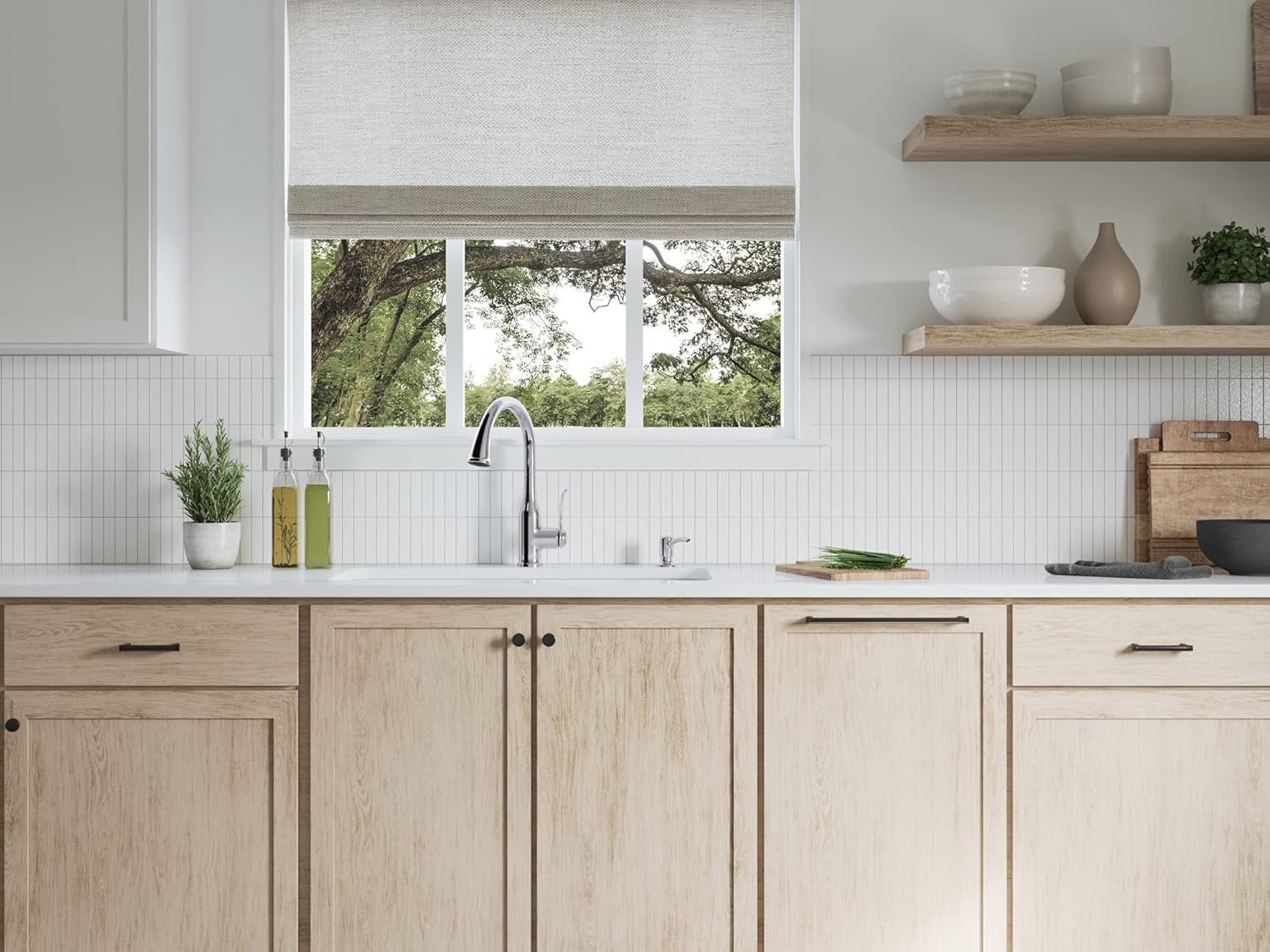 KOHLER K-REC23863-SD-CP Motif Kitchen Faucet with Pull Down Sprayer and Soap Dispenser, Kitchen Sink Faucet in Polished Chrome - Image 3