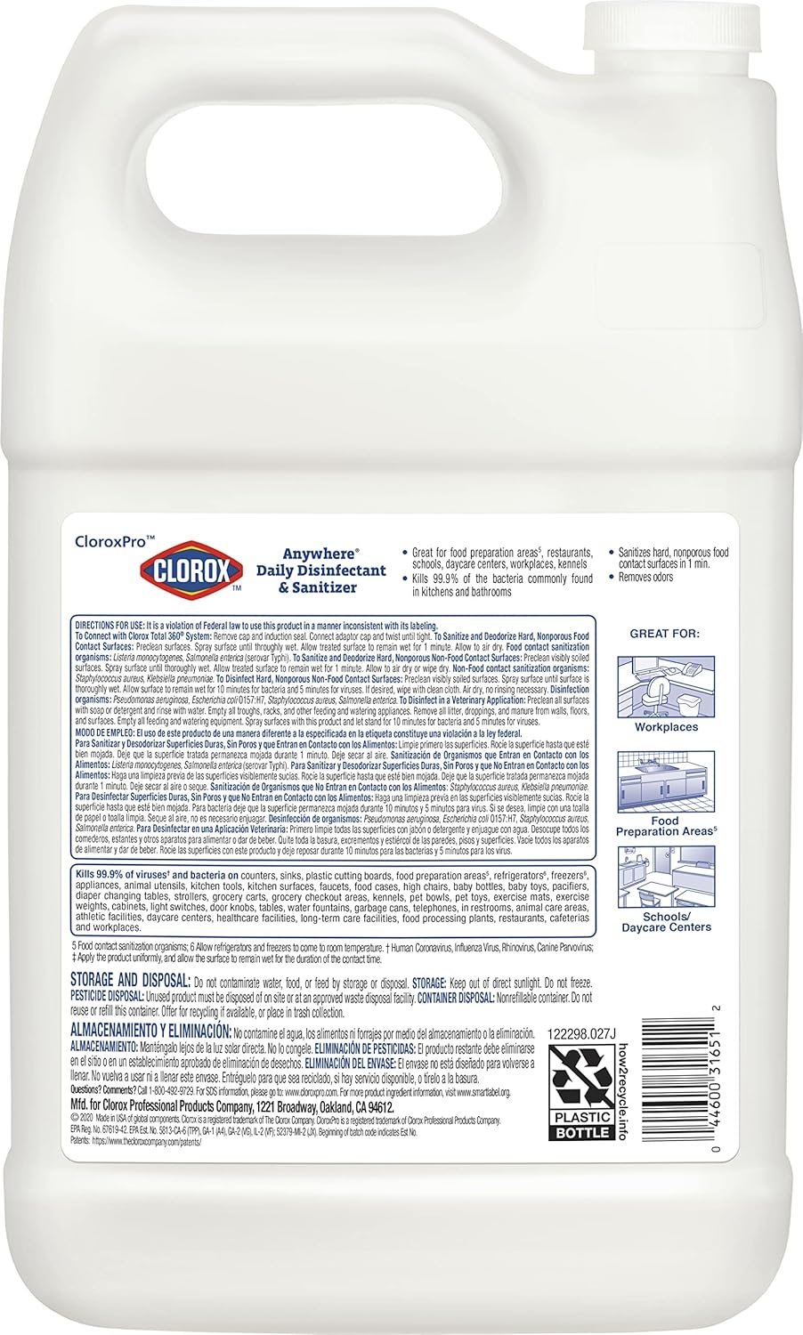 CloroxPro Anywhere Daily Disinfectant and Sanitizing Bottle, 128 Ounces - Image 14