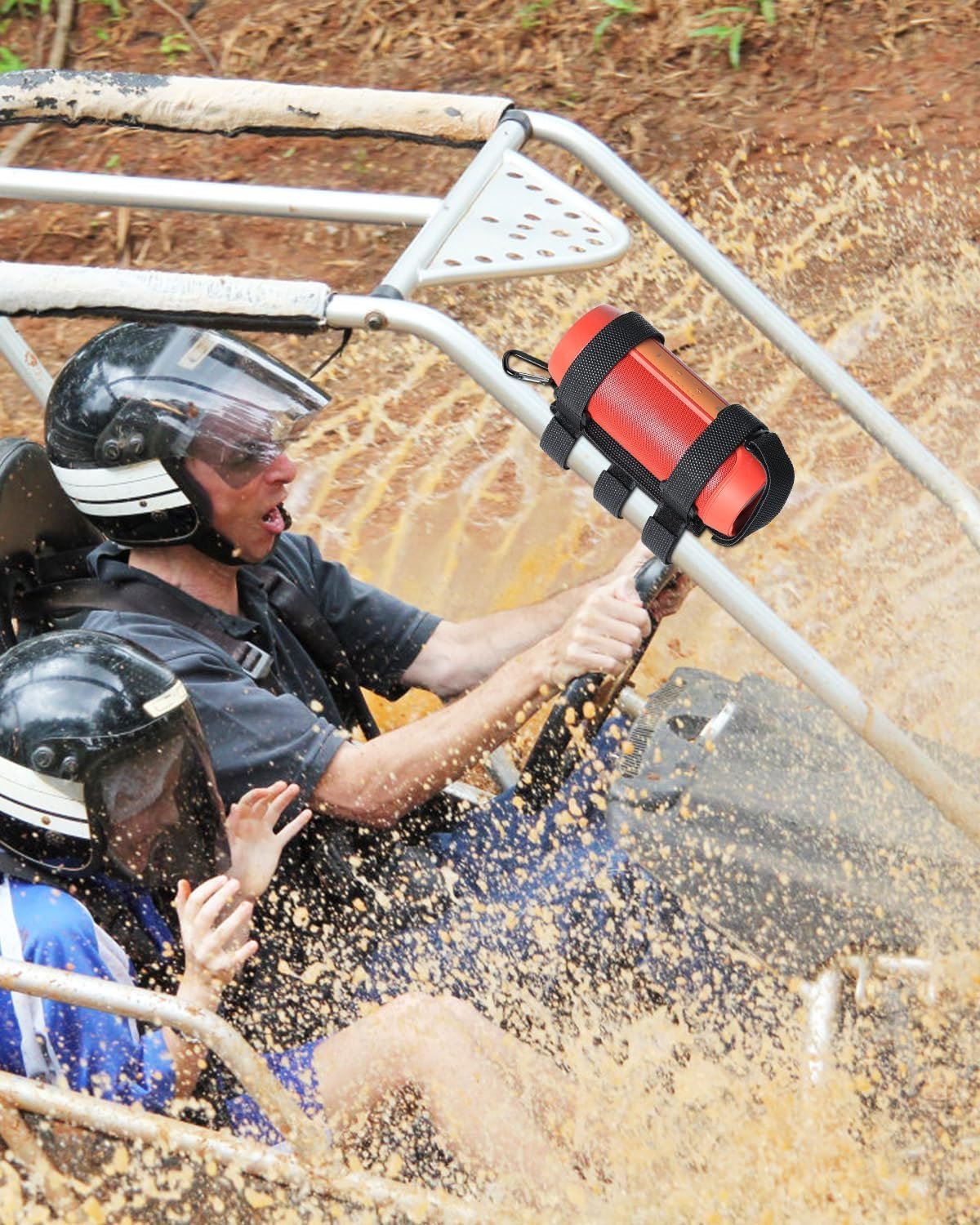 GOFORWILD Portable Speaker Mount, Waterproof Speaker Strap for Bluetooth Wireless Speakers, Compatible with Golf Cart Railing/Bike/Moto/Boat/ATV,Black - Image 5