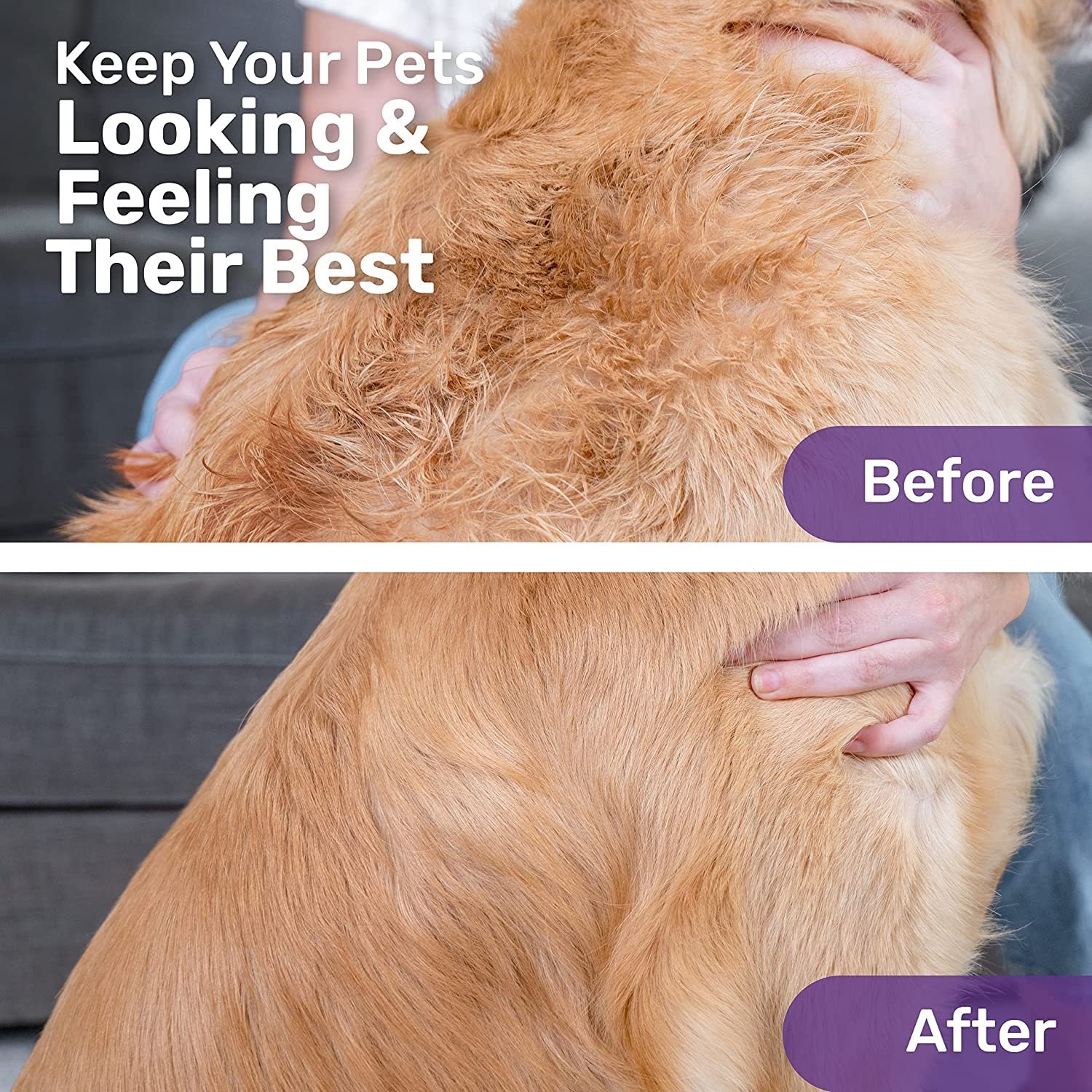 Hertzko Grooming Dematting Comb for Pets - Removes Mats and Tangles - Ideal Dematting Comb for Dogs and Cats - Grooming Tool for All Fur Types - Easy to Use and Clean - Stainless Steel - Image 4