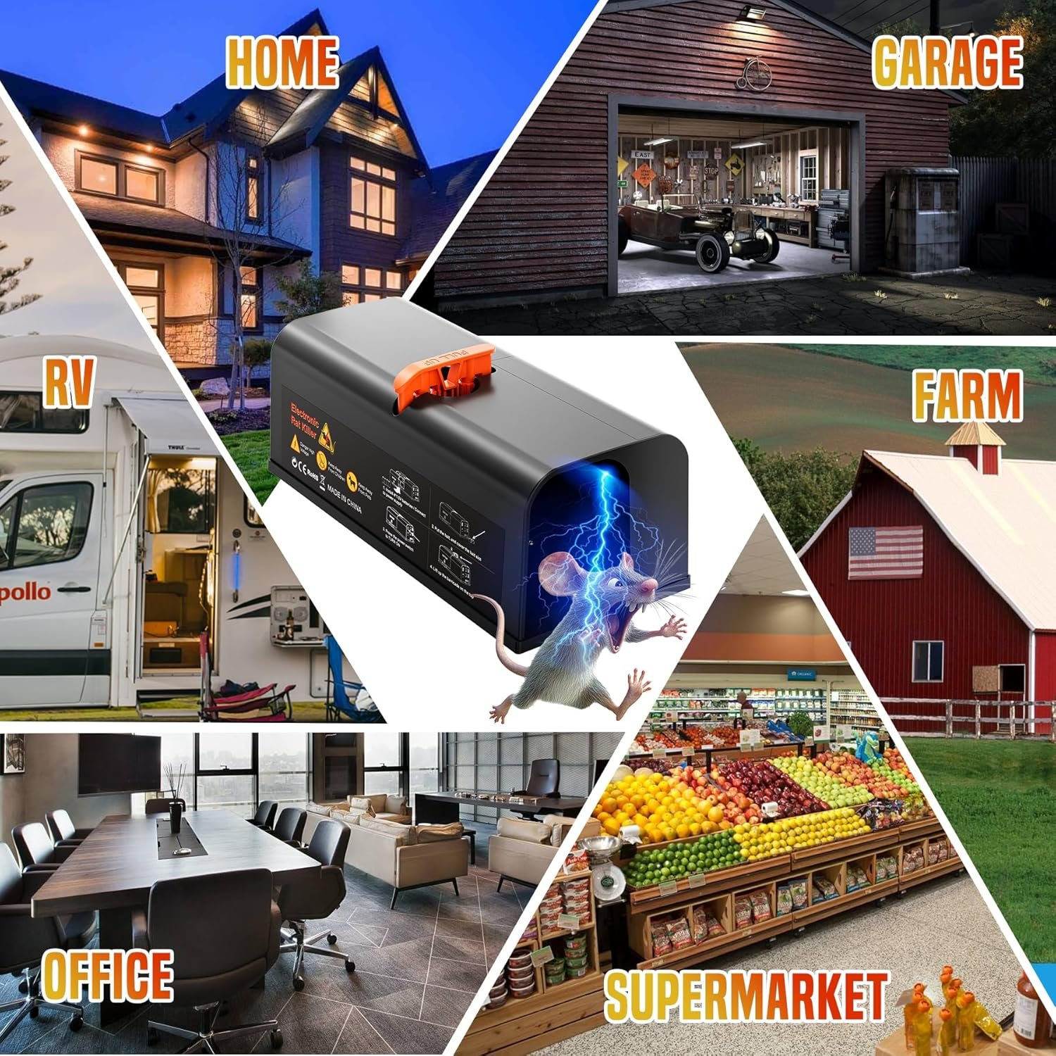 Rat Trap - Electric Mouse Traps Indoor for Home, Electronic Humane Rat Killer with Powerful Voltage, Effective Mouse Zapper for Rats and Mice - No Touch Reusable Mice Traps to Protect Your Home (1) - Image 7