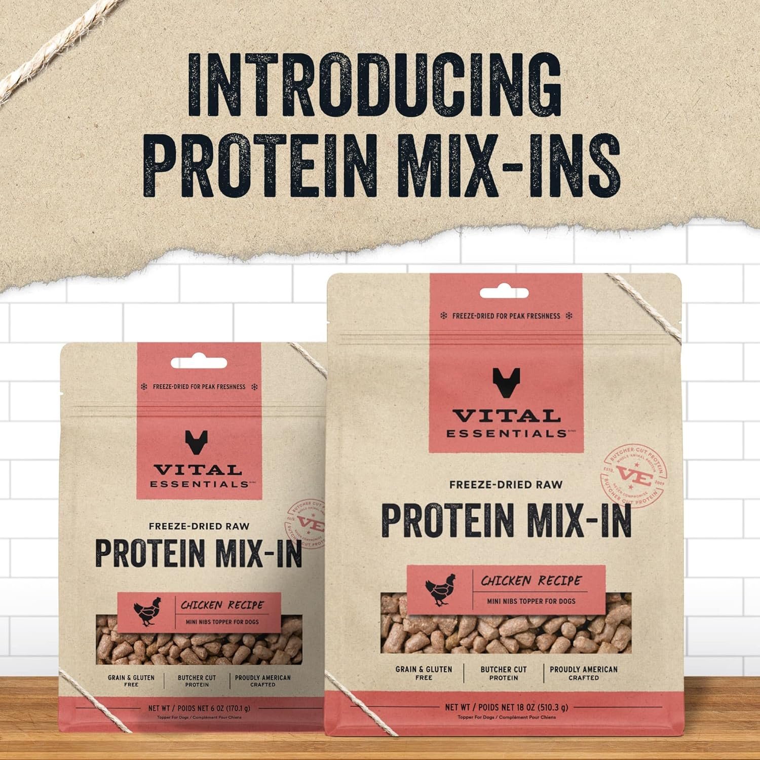 Vital Essentials Freeze Dried Raw Protein Mix-in Dog Food Topper, Chicken Mini Nibs Topper for Dogs, 6 oz - Image 4