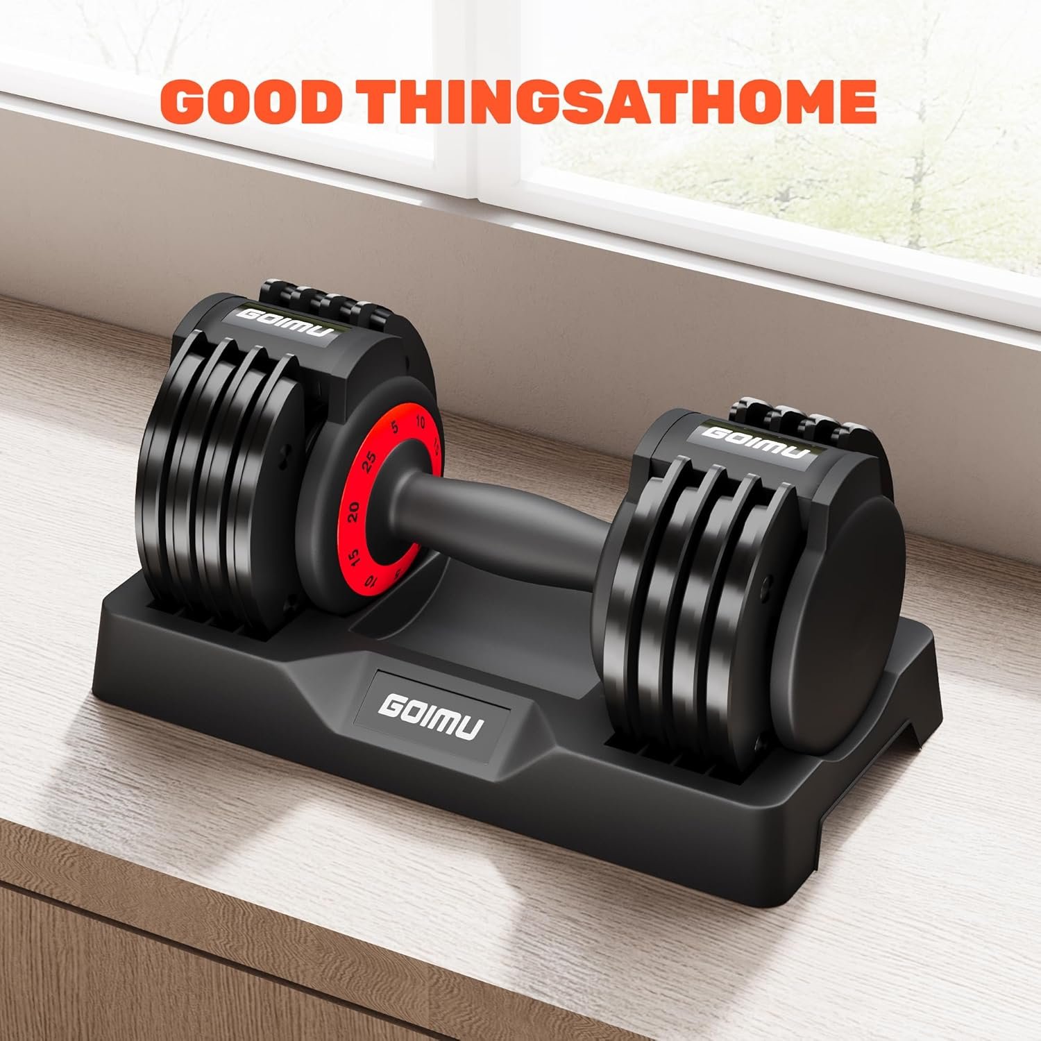 Adjustable Dumbbell Set, 25/55LB Adjust Dumbbells,Single or Pair Dumbbell Weights, 5 in 1 Free Weight Dumbbell with Anti-Slip Handle, Perfect for Home Gym Exercise Equipment - Image 7