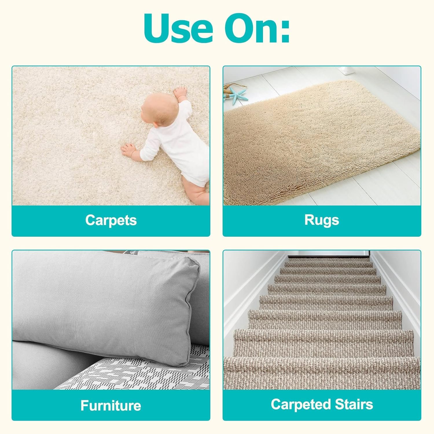 Carpet Rake for Pet Hair Removal - Reusable Pet Hair Remover for Carpet Long Handle, Advanced Dog Hair Broom, Cat Fur Brush, Lint Remover Scraper for Carpets, Rugs, Mats, Couch, Furniture - Image 6