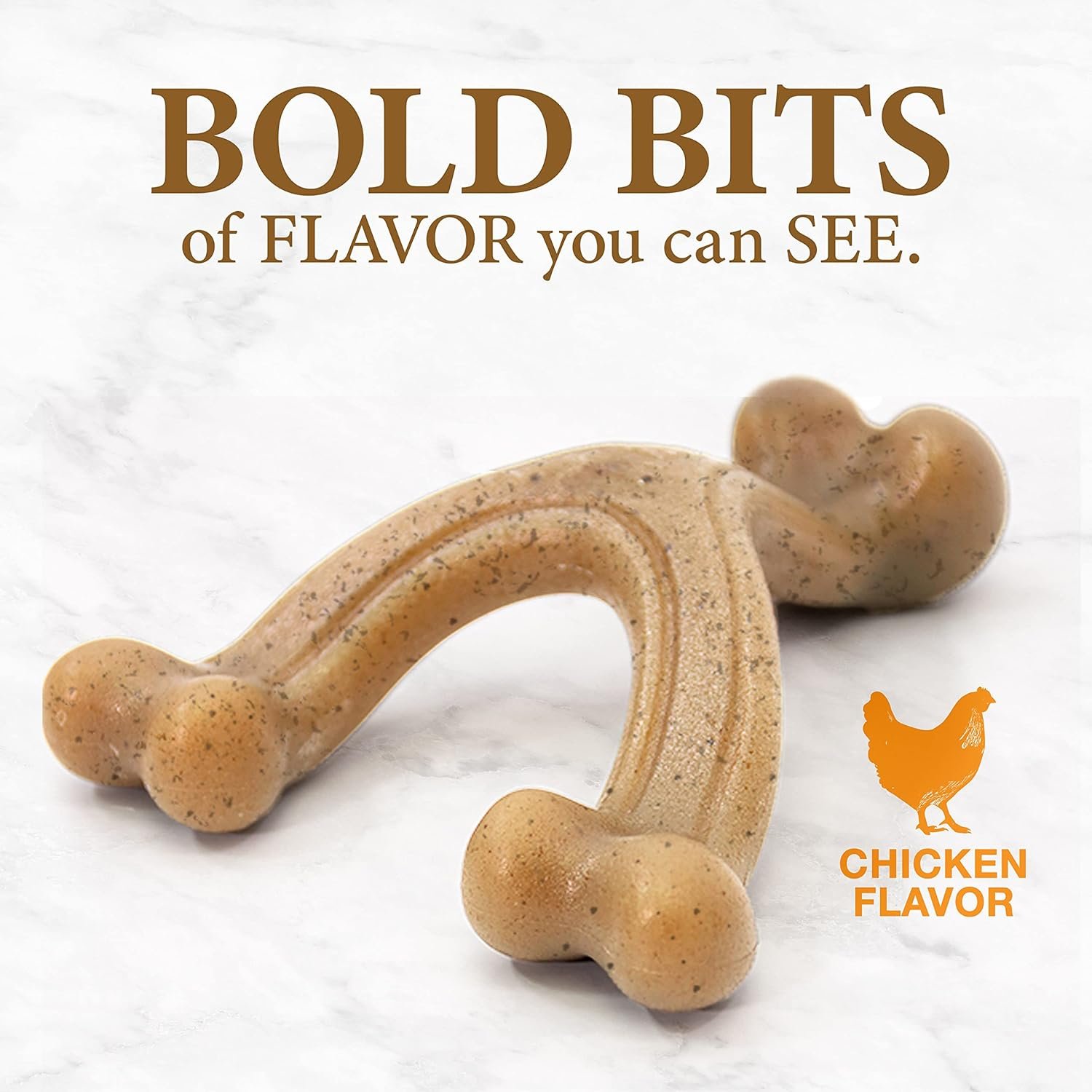 Nylabone Gourmet Style Strong Chew Wishbone Dog Chew Toy, Chicken Flavor, Large/Giant (1 Count) - Image 5