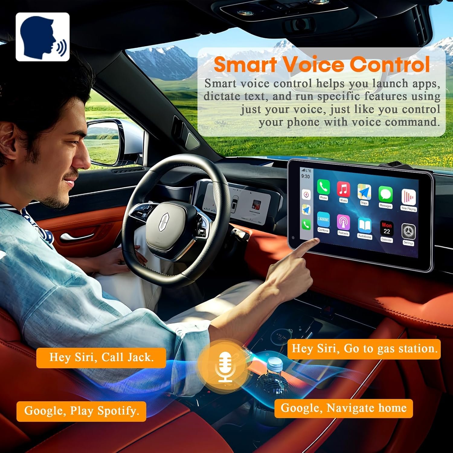 Car Screen Portable Carplay for Apple: 7 Inch Android Auto - Wireless Car Play with Backup Camera,2.5K Dash Cam,GPS Navigation,Car Audio Receivers Bluetooth,Mirror Link, Bluetooth,FM,Siri AMTIFO A28 - Image 10