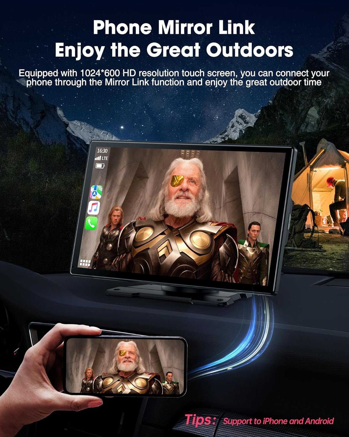 9-Inch Wireless Car Stereo with Carplay, Backup Camera, GPS Navigation, Android Auto - by LAMTTO - Image 6